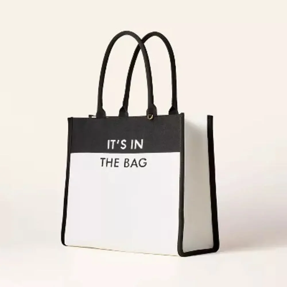 NWT Kate Spade‎ X Target Women's Large Polka Dot Tote Bag Black & White Chic